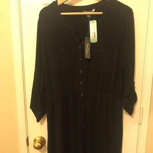NWT Button front shirt dress